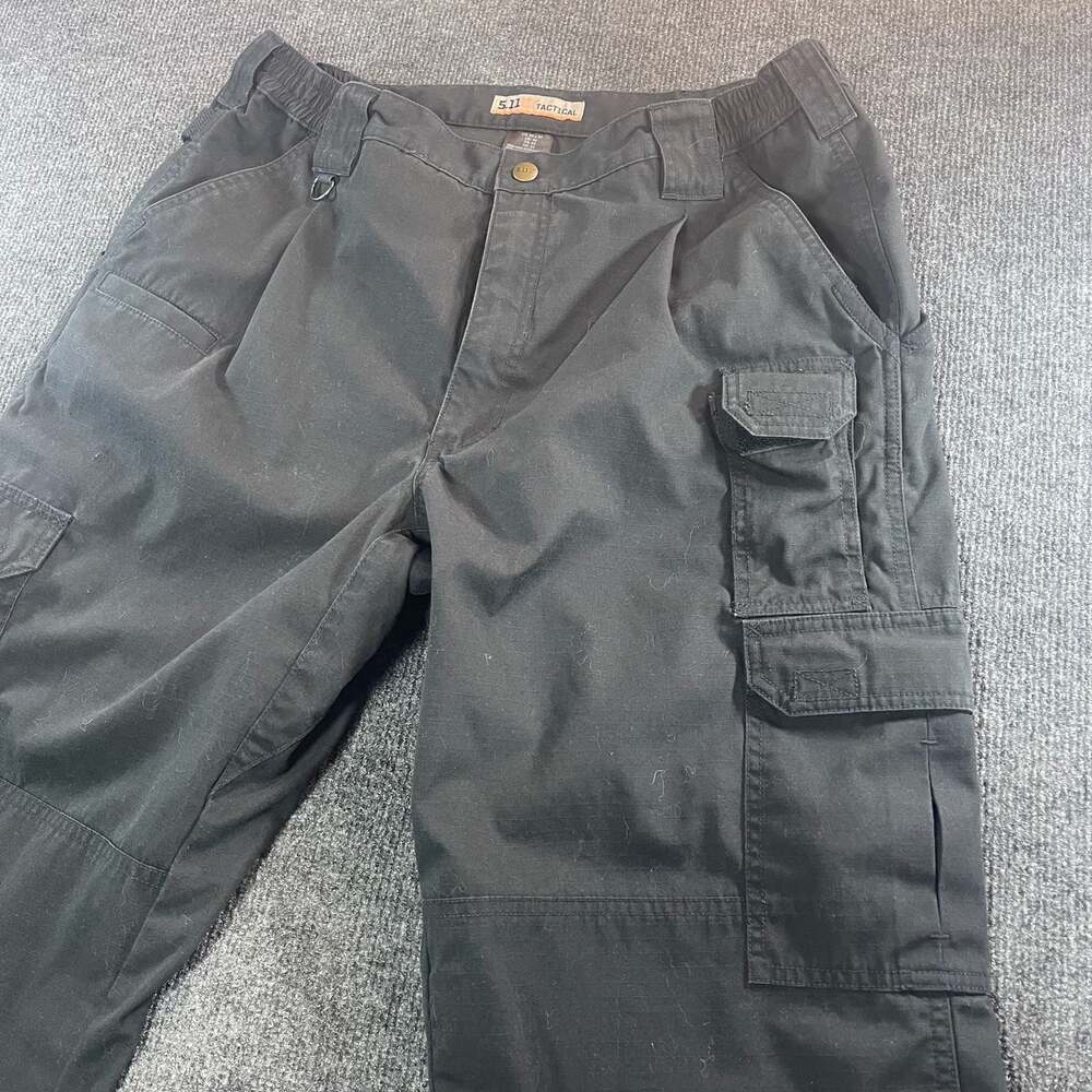 5.11 Tactical Men's Black Cargo Pants Workwear Hiking Size 36x30